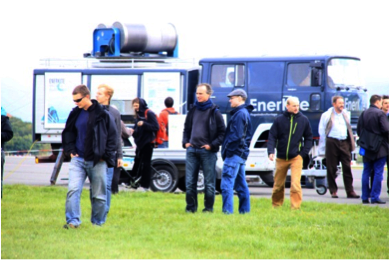 Enerkite Truck with Spectators at Tempelhof Airfield